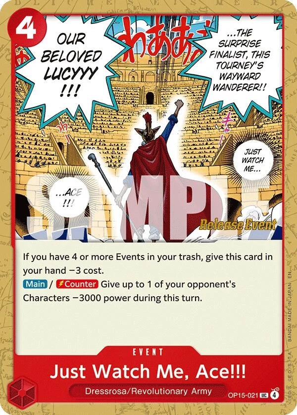 Just Watch Me, Ace!!! (OP15-021) (Adventure on Kami's Island Release Event Cards) (OP15 RE)
