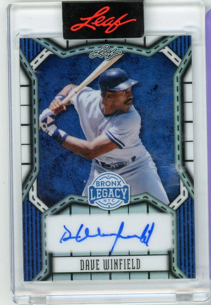 Dave Winfield 2025 Leaf Bronx Legacy Autograph #'d 21/25