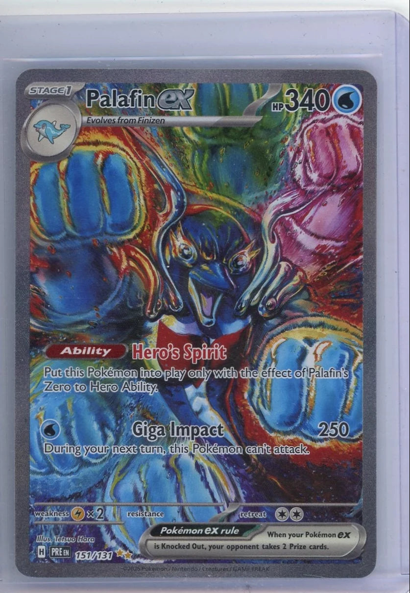 Palafin ex 2025 Pokémon Prismatic Evolution Special Illustration rare #151/131
