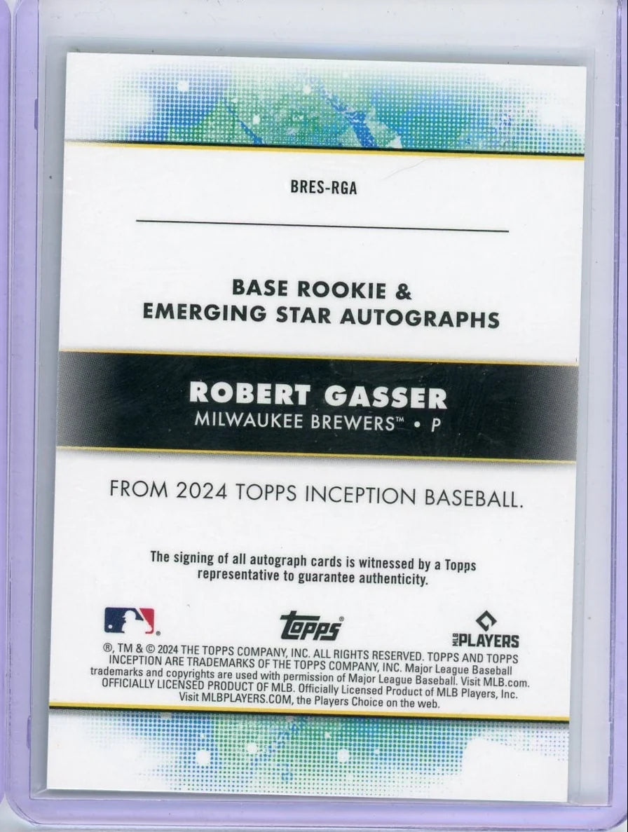 Robert Gasser 2024 Topps Inception Rookie Autograph #'d 043/125