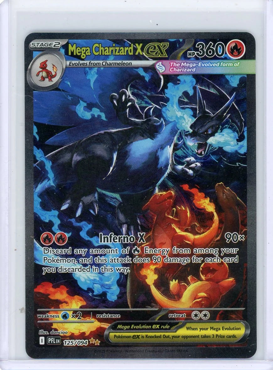 Mega Charizard X ex Pokémon Phantasmal Flames Special Illustration Rare #125/094