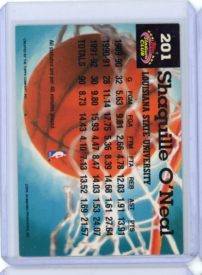 Shaquille O'Neal 1993 Topps Stadium Club Members Choice
