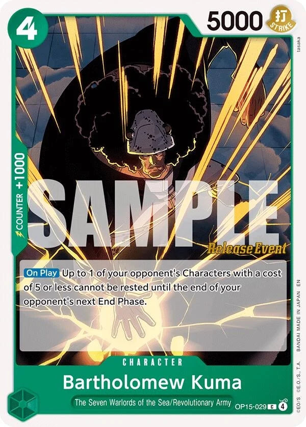 Bartholomew Kuma (OP15-029) (OP15-029) (Adventure on Kami's Island Release Event Cards) (OP15 RE)