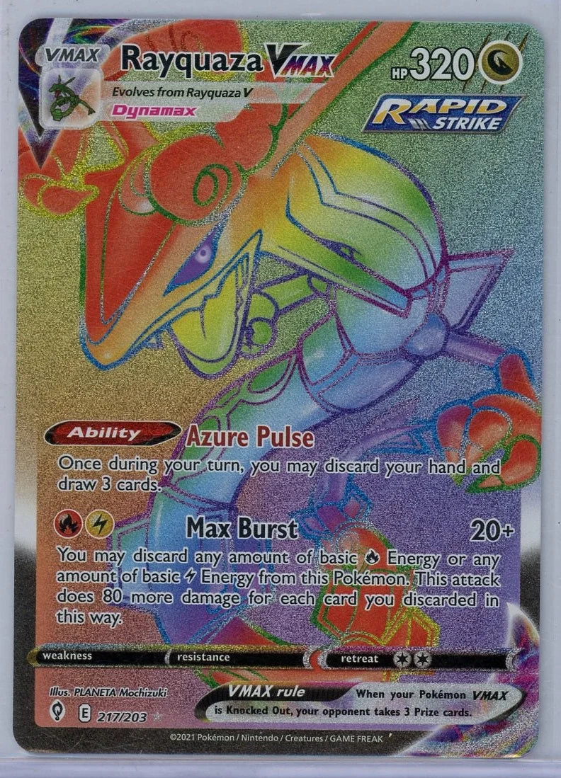Rayquaza Vmax Pokémon Evolving Skies Rainbow Full-Art #217/203