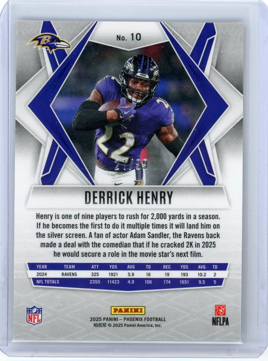 Derrick Henry 2025 Panini Phoenix Orange Hyper #'d 21/99