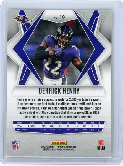 Derrick Henry 2025 Panini Phoenix Orange Hyper #'d 21/99