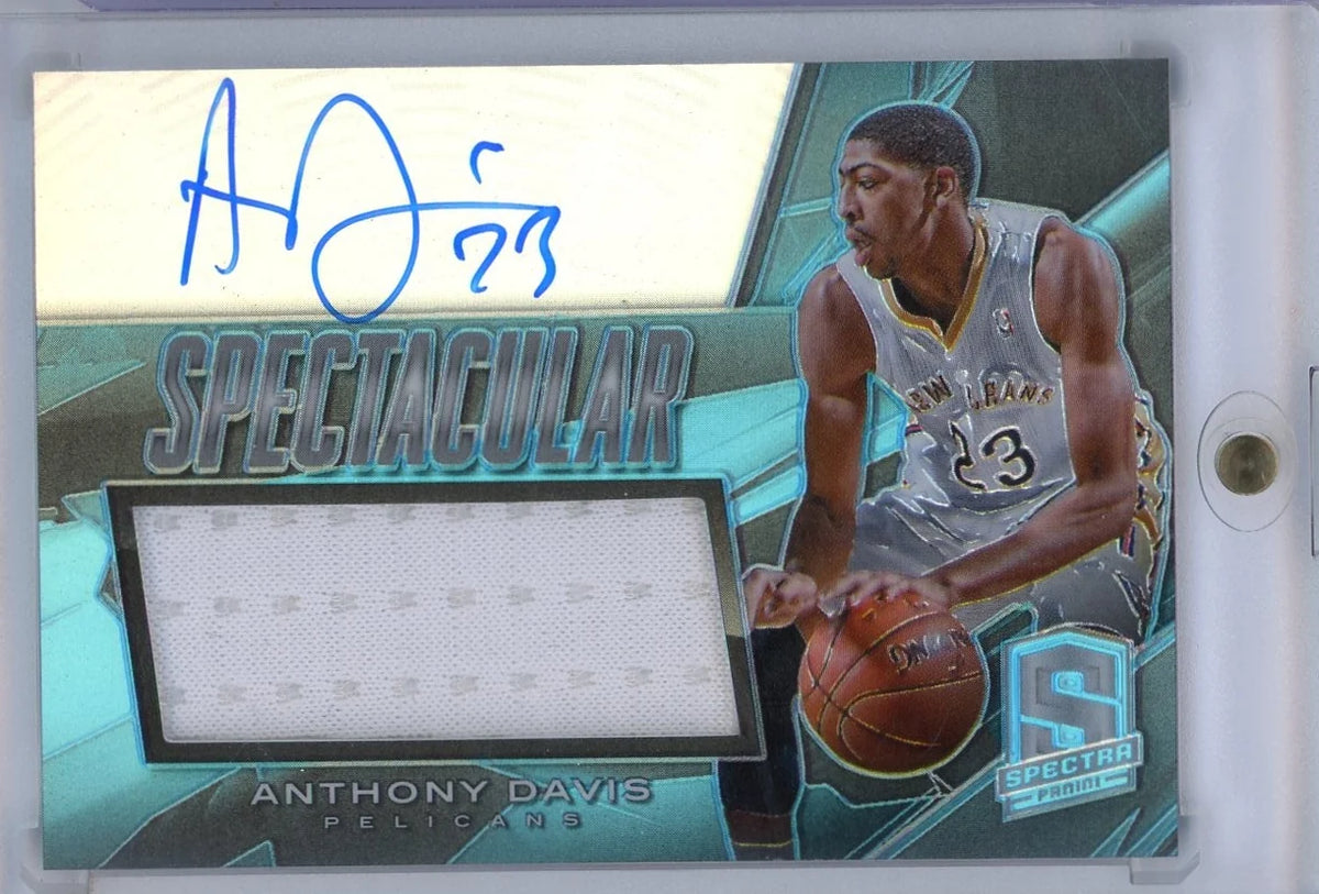 Anthony Davis 2013-14 Panini Spectra Spectacular Patch Auto #'d 09/20