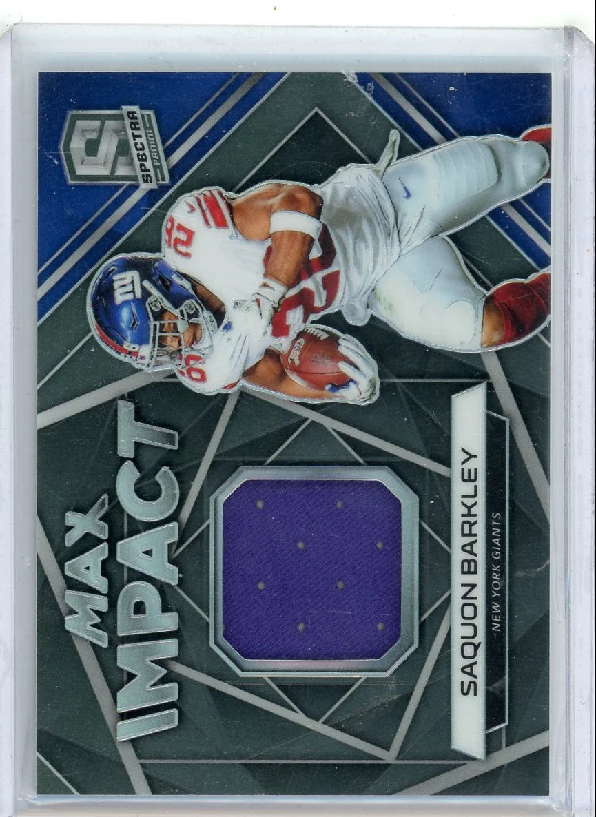 Saquon Barkley 2019 Panini Spectra Max Impact Patch #'d 53/199