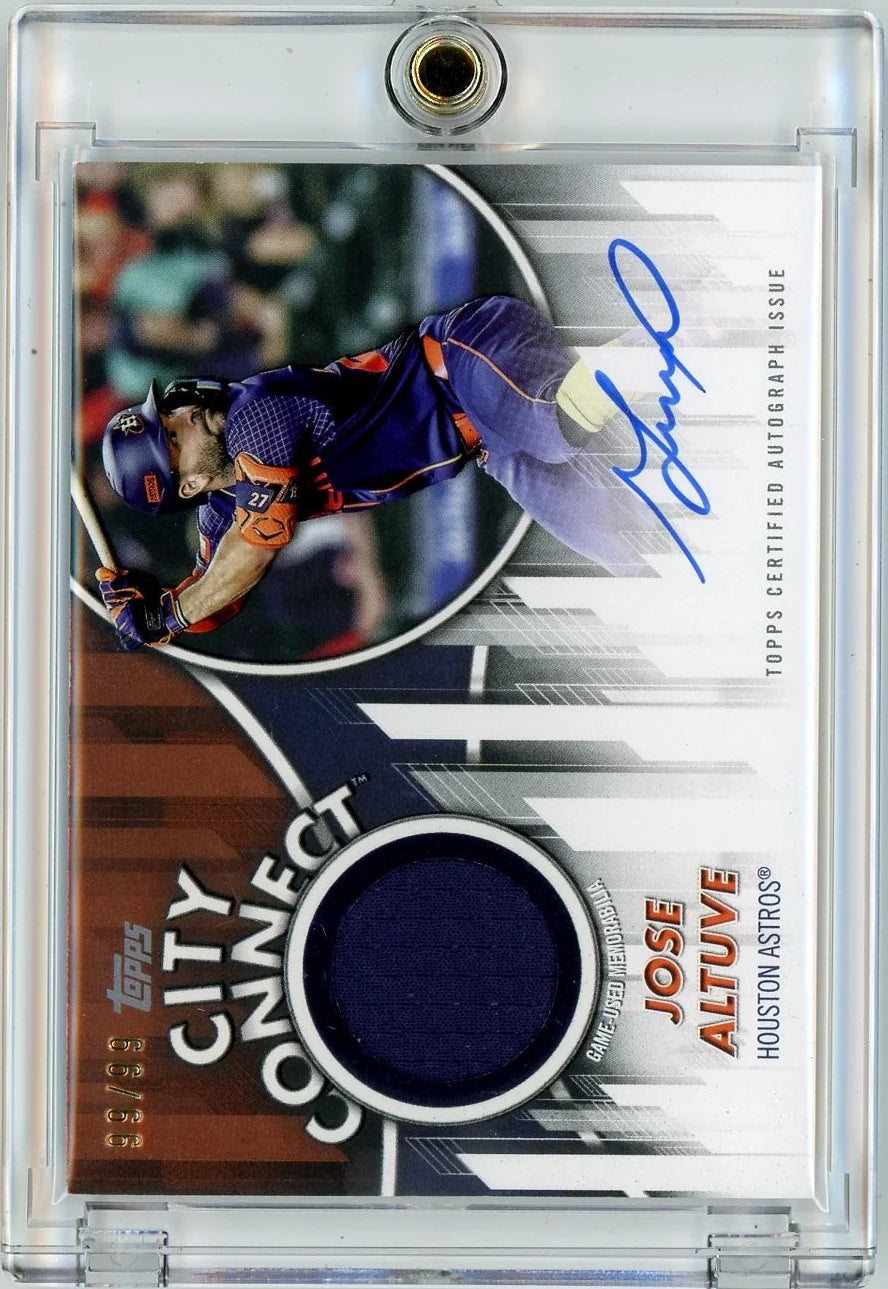 Jose Altuve 2026 Topps Series 1 City Connect Game-Used Patch Autograph #'d 99/99