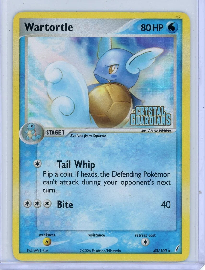 Wartortle 2006 Pokémon Crystal Guardians #43/100 stamp holo