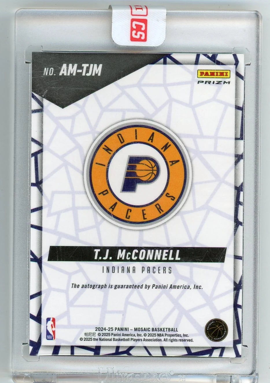 T.J. McConnell 2024-25 Panini Mosaic Autographs Auto (Sealed)