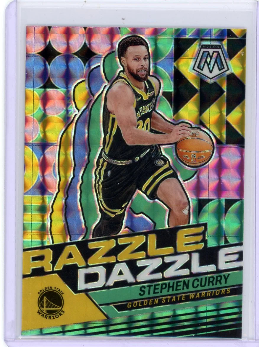 Stephen Curry 2023-24 Panini Mosaic Razzle Dazzle Prizm SSP