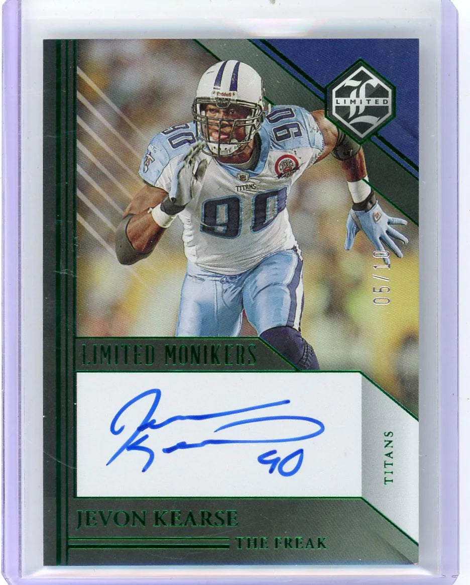 Jevon Kearse 2023 Panini Limited Limited Monikers 'The Freak' Emerald Spotlight Auto #'d 05/10