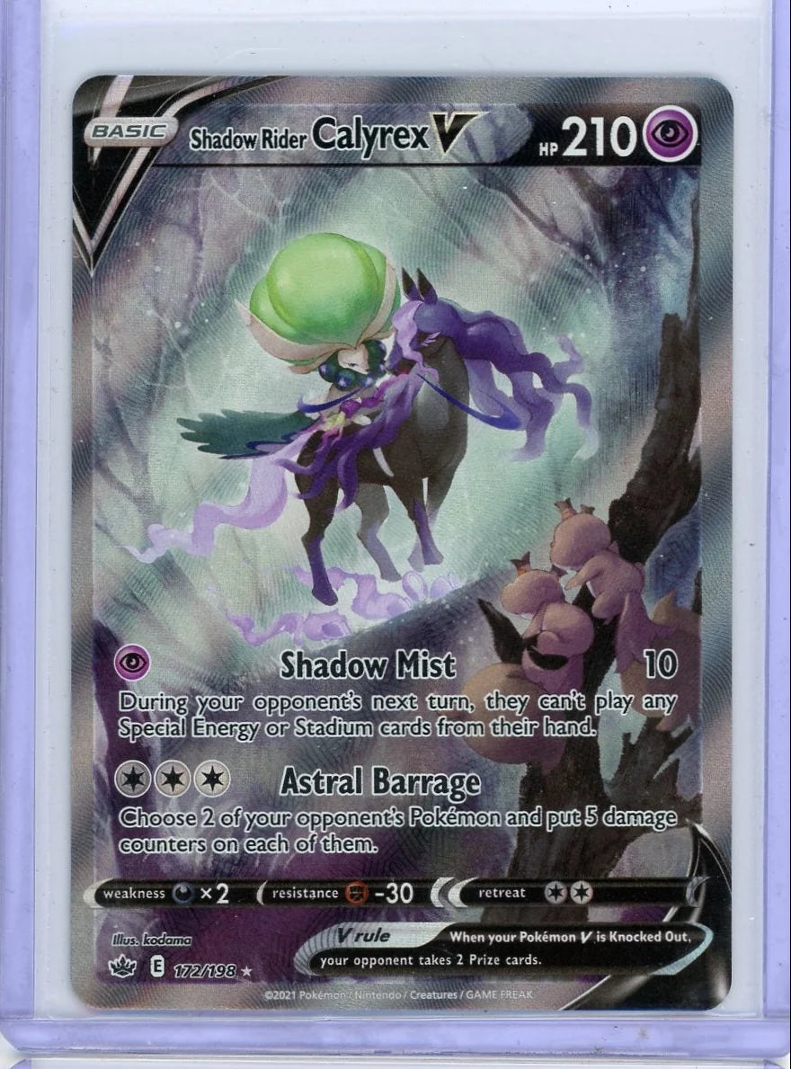 Shadow Rider Calyrex V Pokémon Chilling Reign Alternate Art #172/198