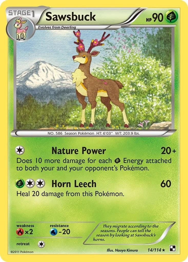 Sawsbuck (14/114) (Black and White) (BLW)