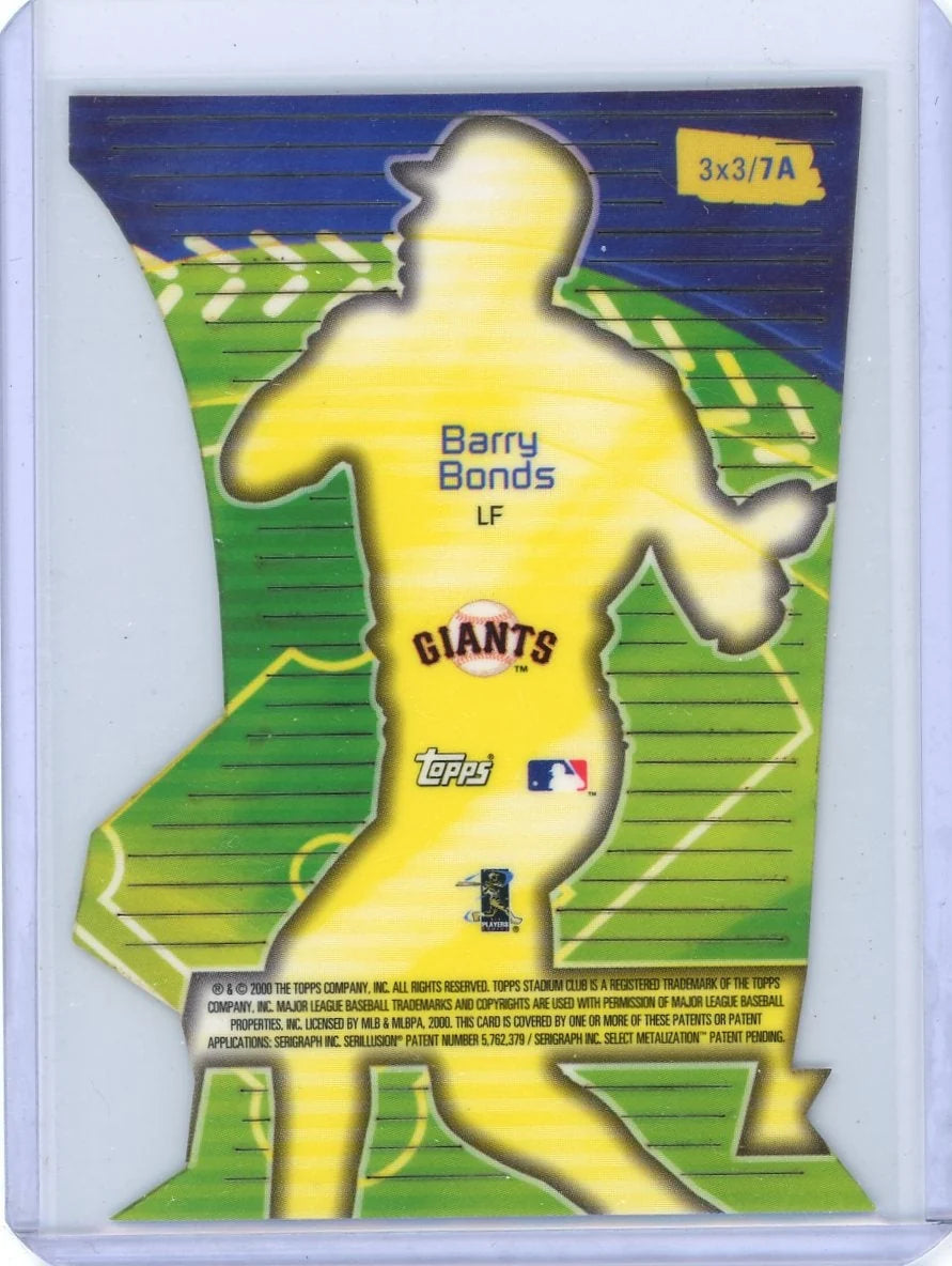 Barry Bonds 2000 Topps Stadium Club 3x3 Luminous die-cut