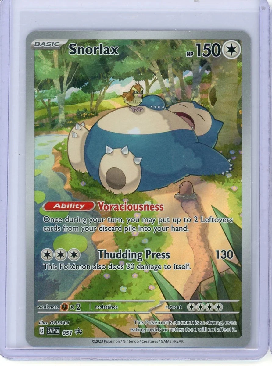 Snorlax Pokémon 151 Illustration Rare Black Star Promo #051
