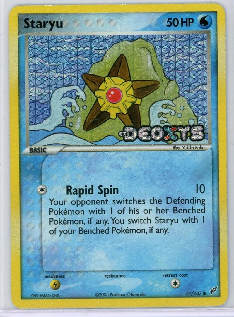 Staryu Pokémon Ex Deoxys Reverse Holo #77/107 (MP)
