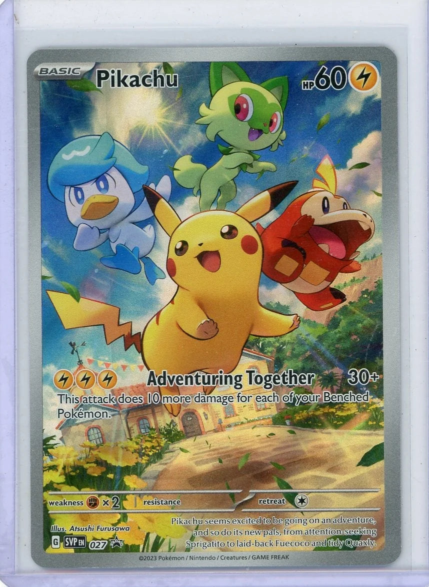 Pikachu Pokémon Scarlet & Violet Black Star Promo #027