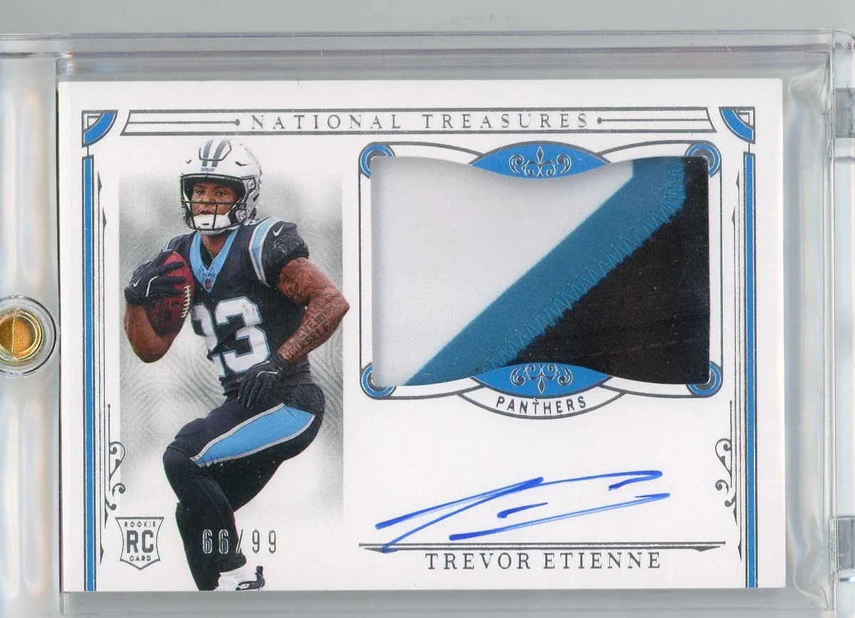Trevor Etienne 2025 Panini National Treasures True RPA #'d 66/99