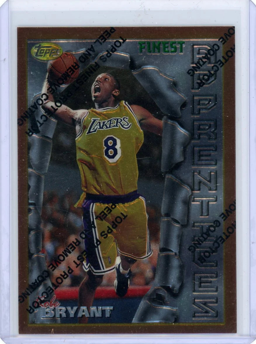 Kobe Bryant 1996 Topps Finest Apprentices Rookie (with peel)