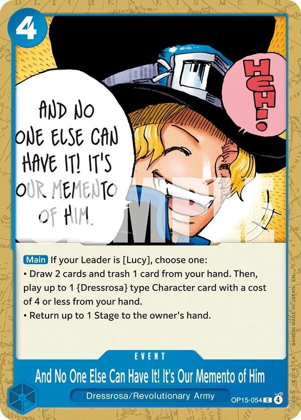 And No One Else Can Have It! It's Our Memento of Him (OP15-054) (Adventure on Kami's Island) (OP15-EB04)