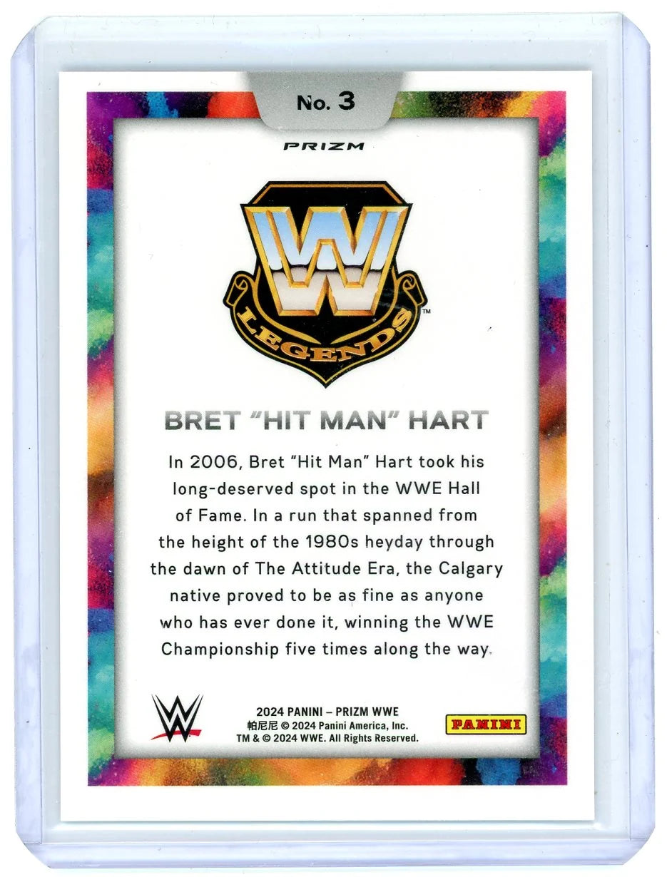Bret "Hit Man" Hart 2024 Panini Prizm Color Blast SSP