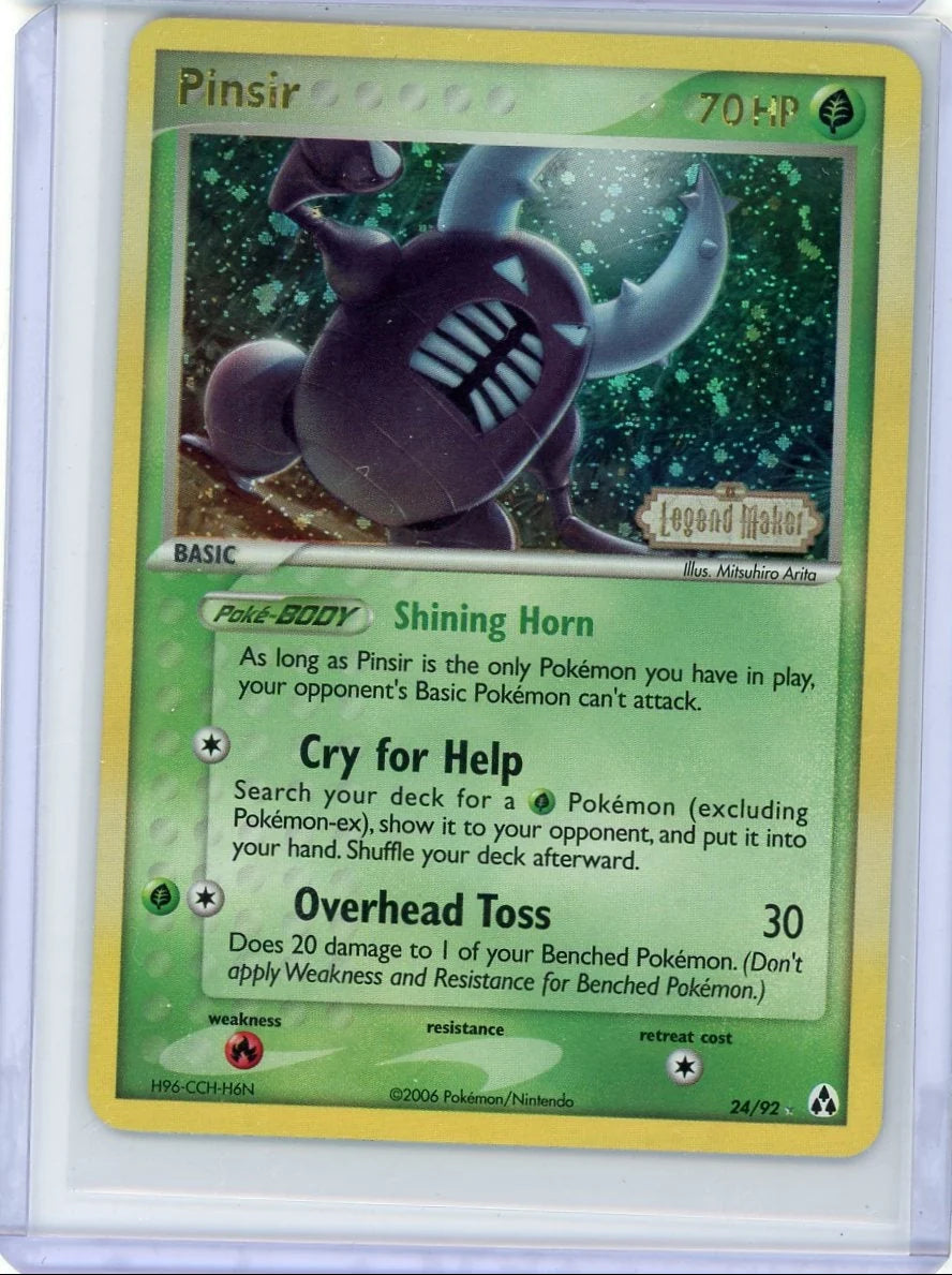 Pinsir Pokémon EX Legend Maker Reverse Holo #24/92