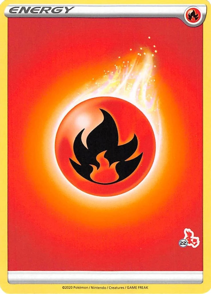 Fire Energy (#22 Cinderace Stamped) (Battle Academy 2022) (BA22)