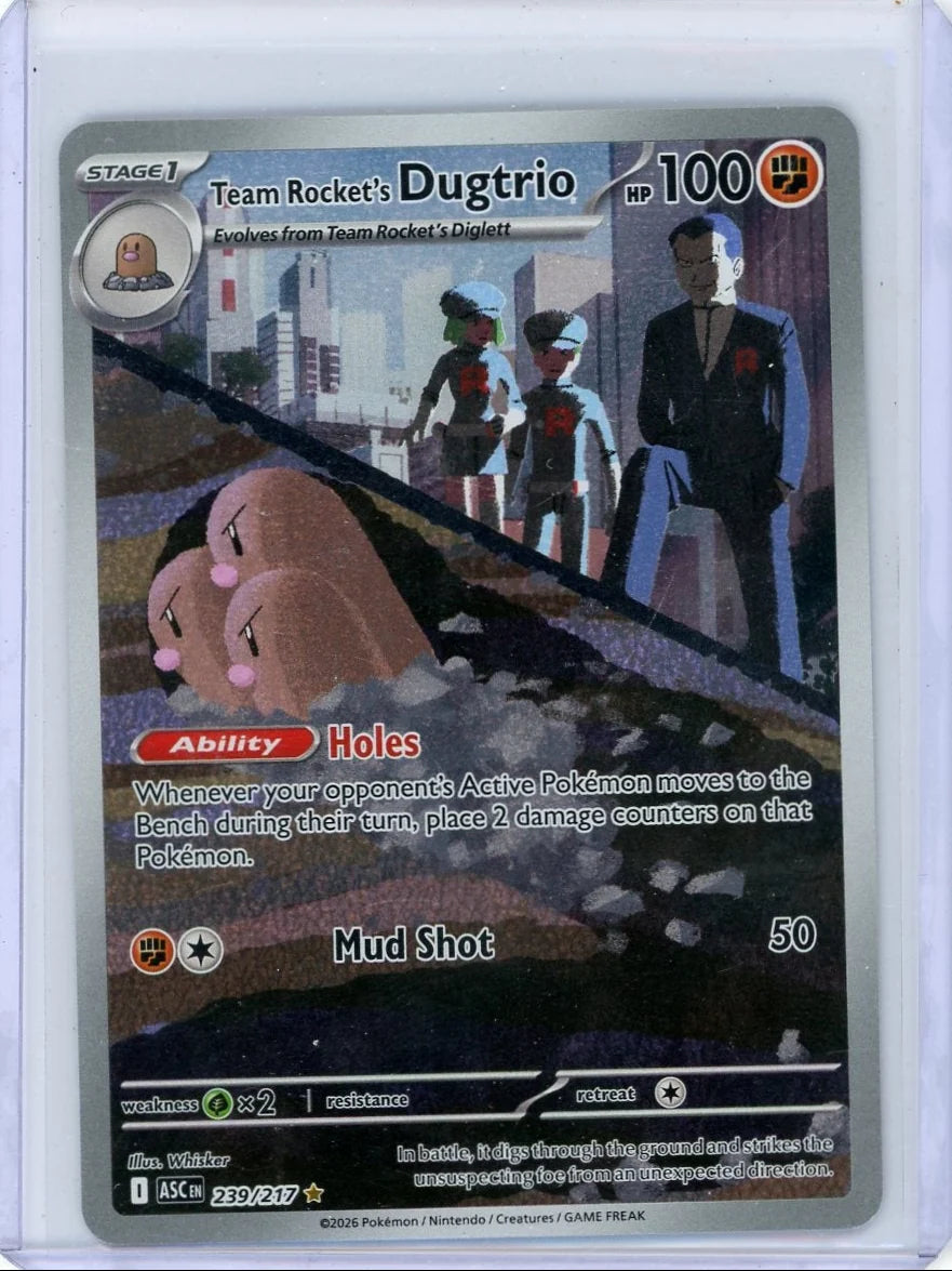 Team Rocket's Dugtrio Pokémon Ascended Heroes Illustration Rare #239/217