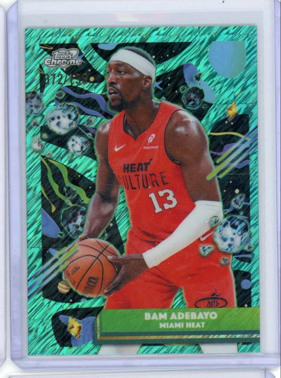 Bam Adebayo 2025-26 Topps Chrome Cosmic Aqua Equinox Refractor #'d 072/199