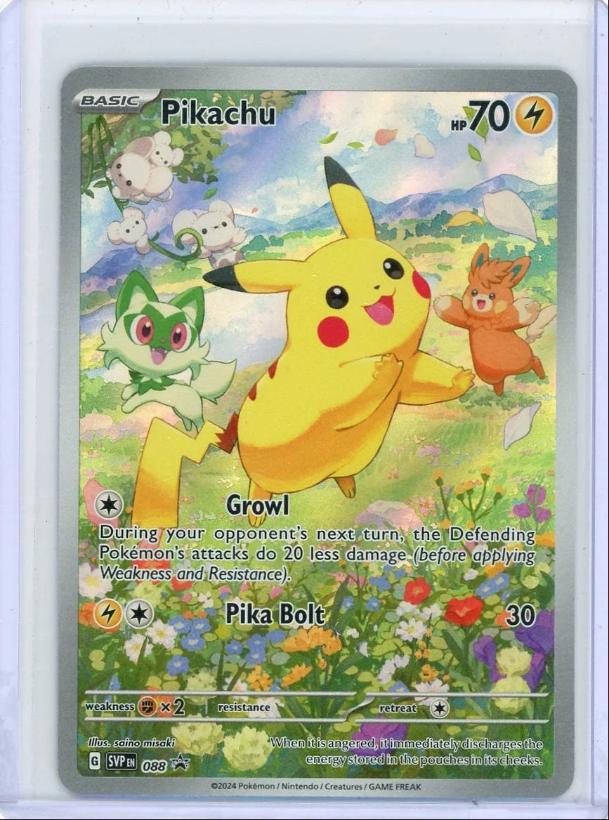 Pikachu Pokémon Scarlet & Violet Black Star Promo #088