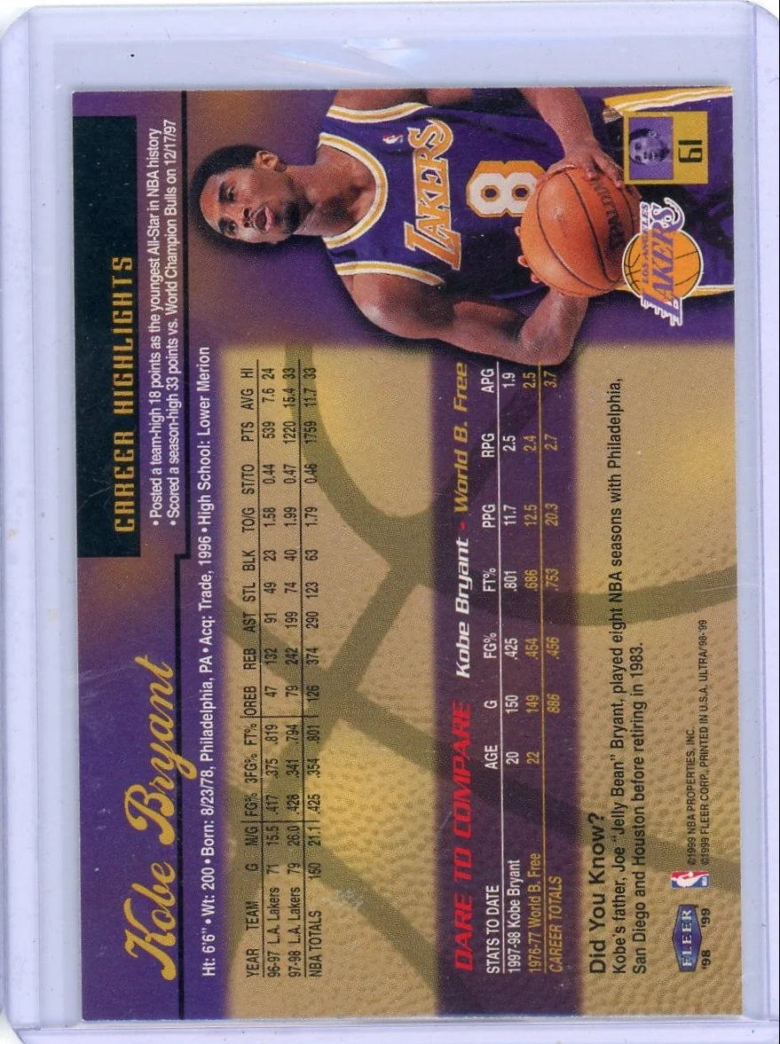 Kobe Bryant 1998-99 Fleer Ultra #61