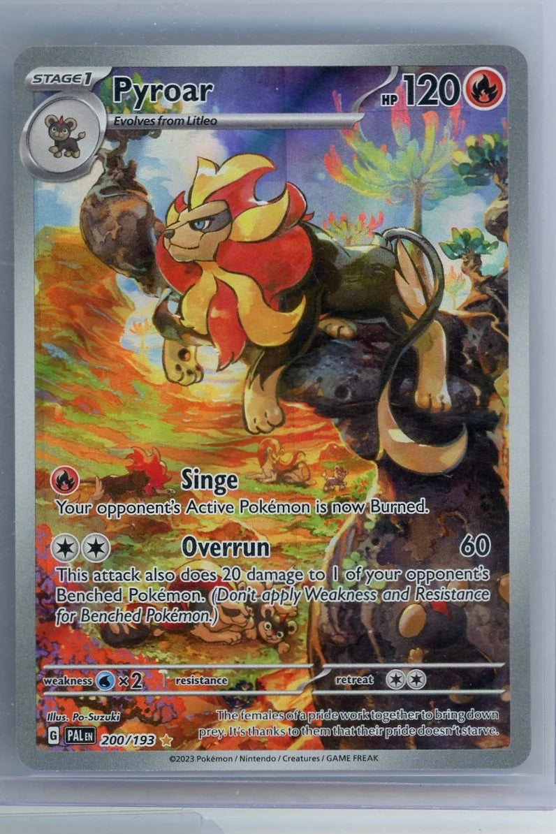 Pyroar Pokémon Paldean Fates Illustration Rare #200/193
