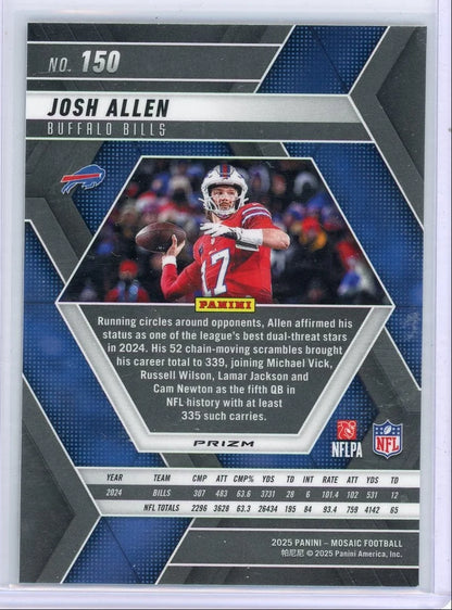 Josh Allen 2025 Panini Mosaic Silver Prizm
