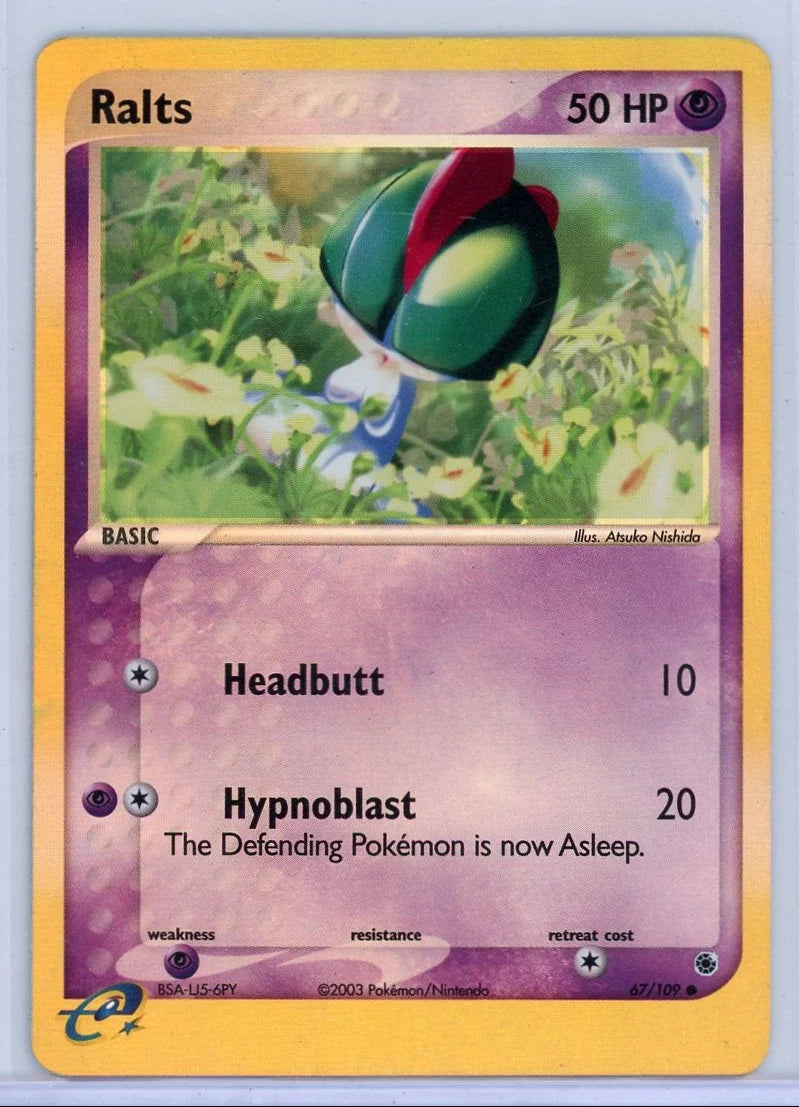 Ralts 2003 Pokémon Ruby & Sapphire reverse holo #67/109 LP