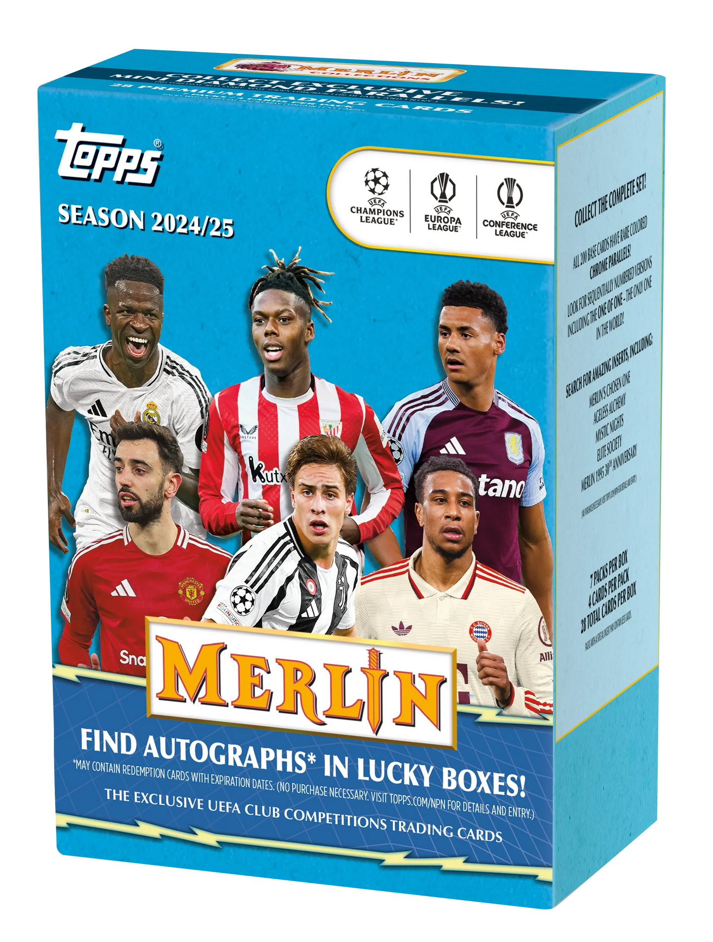 2024-25 Topps UEFA Club Competitions Merlin Chrome Soccer Blaster Box