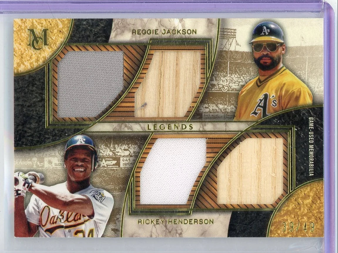 R. Jackson, R. Henderson 2025 Topps Museum Collection Dual Player Primary Pieces Quad Relic #'d 39/49