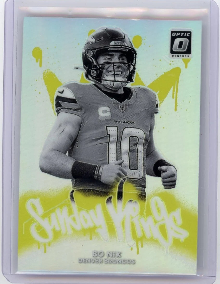 Bo Nix 2025 Panini Donruss Optic Sunday Kings SP