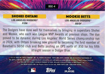 2025 Topps Chrome Star Clusters #DSC-4 Shohei Ohtani and Mookie Betts