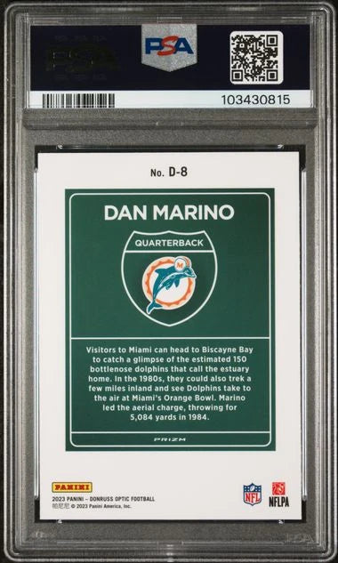 Dan Marino 2023 Donruss Optic Downtown #D8 PSA 10