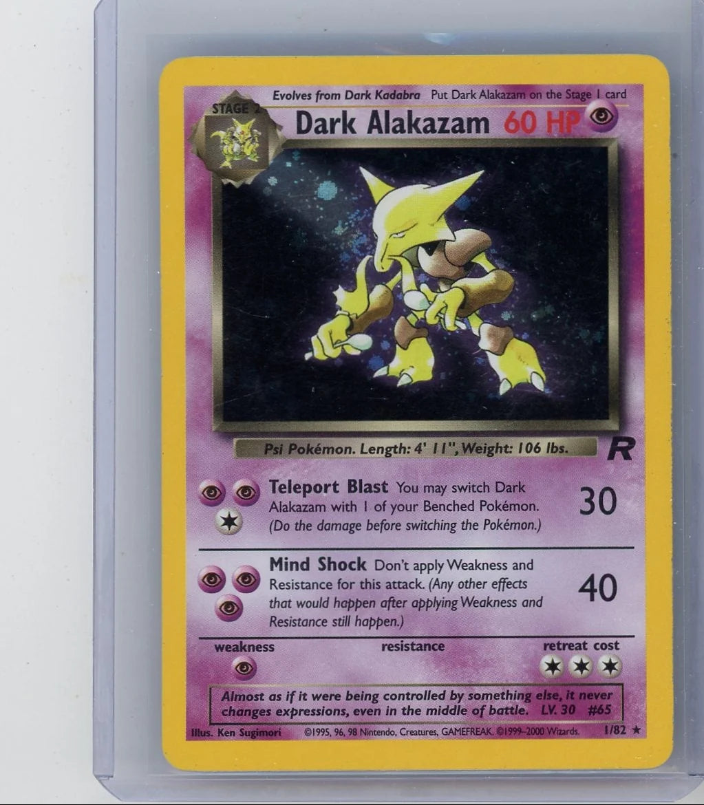 Dark Alakazam Pokemon Team Rocket holo #1/82