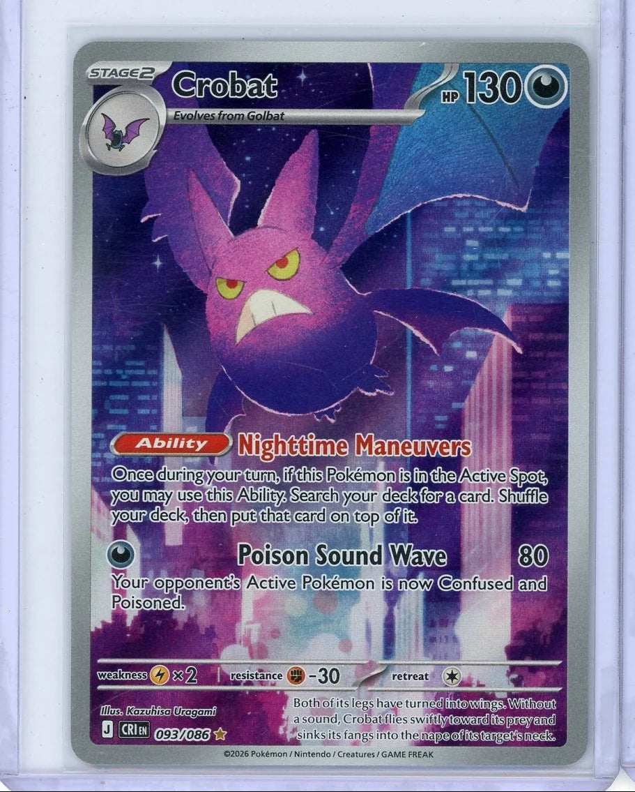 Crobat Pokémon Chaos Rising Illustration Rare #093/086