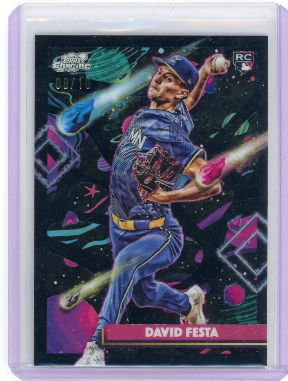 David Festa 2025 Topps Chrome Cosmic Black Eclipse Rookie #'d 09/10