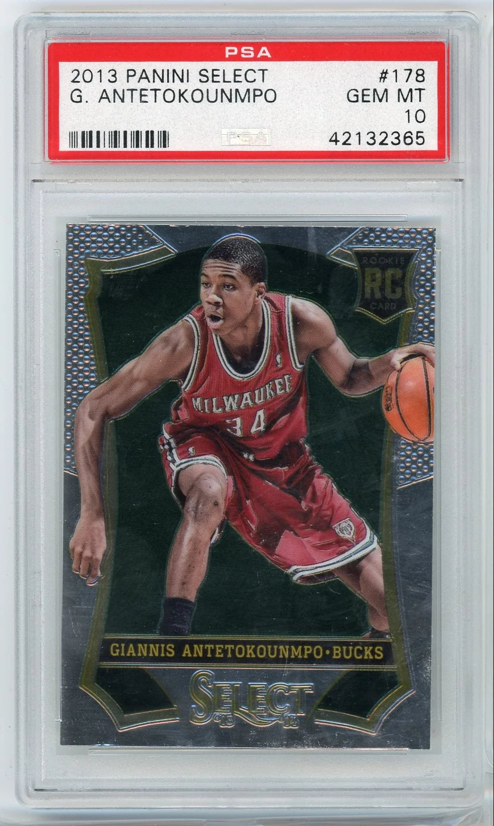 Giannis Antetokounmpo 2013 Panini Select Rookie #178 PSA 10