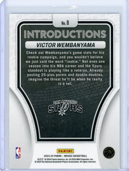 Victor Wembanyama 2023-24 Panini Mosaic Introductions RC