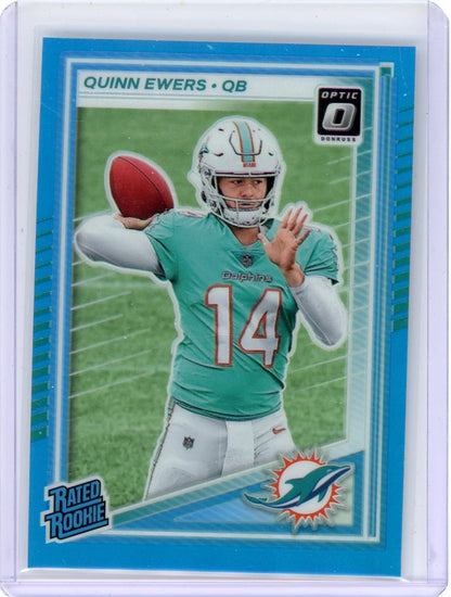 Quinn Ewers 2025 Panini Donruss Optic Rated Rookie Aqua #'d 161/349