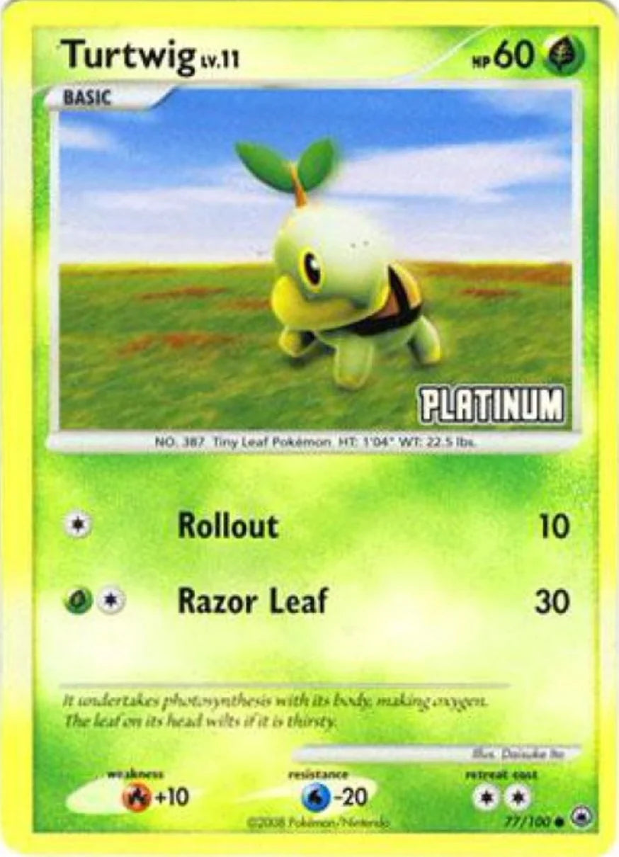 Turtwig - 77/100 [Platinum] (077/100) (Burger King Promos) (BKP)