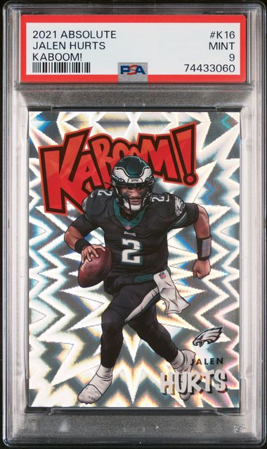 Jalen Hurts 2021 Panini Absolute Kaboom! (vertical) PSA 9