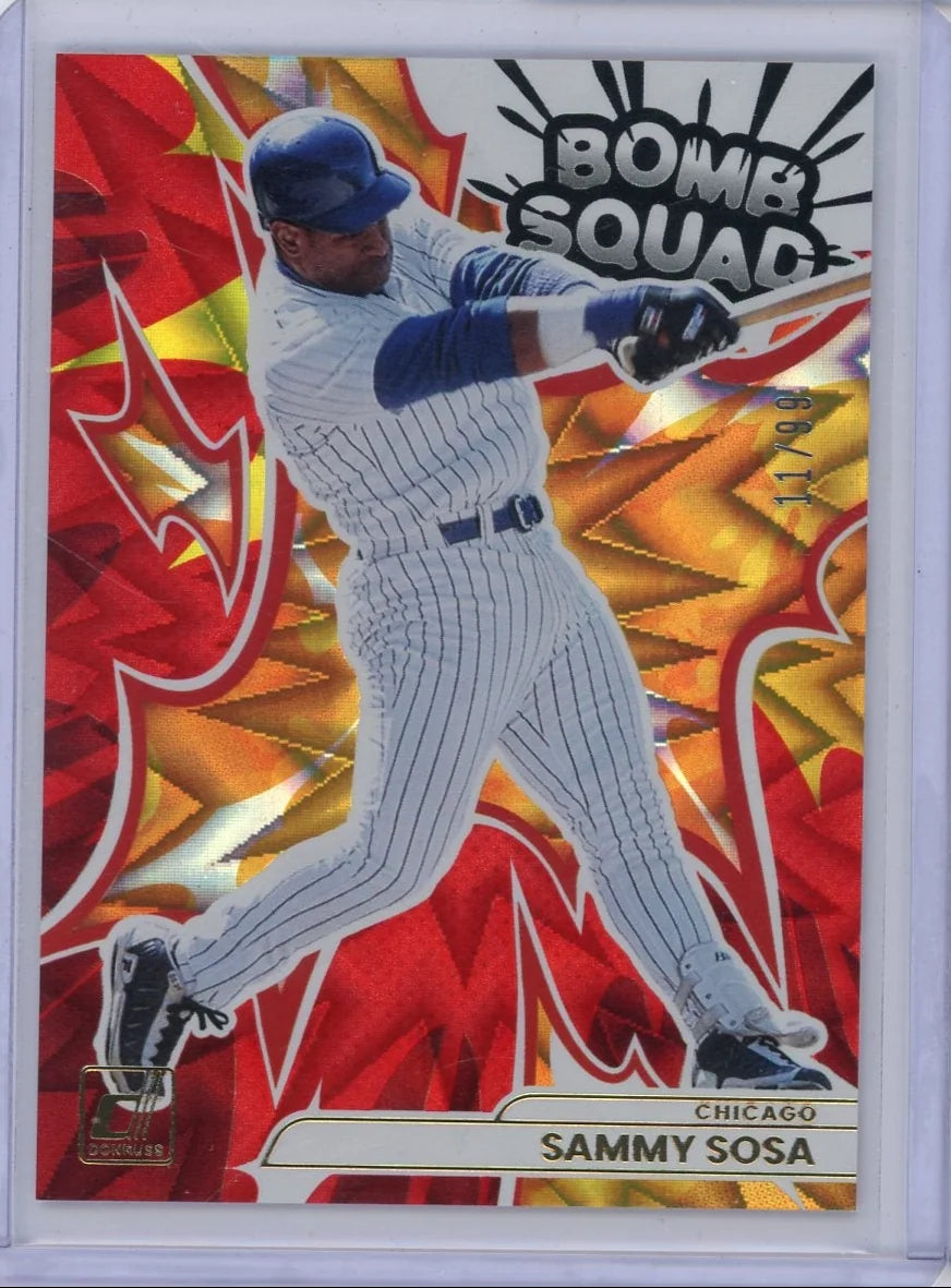 Sammy Sosa 2026 Panini Donruss Bomb Squad Red Xplosion #'d 11/99
